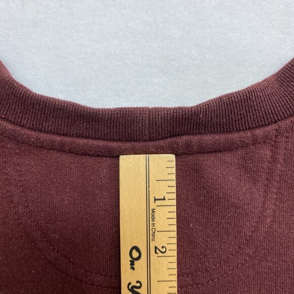 Carhartt Hoodie Men's S Burgundy Maroon Loose Fit Logo Pullover Crewneck - Picture 12 of 12